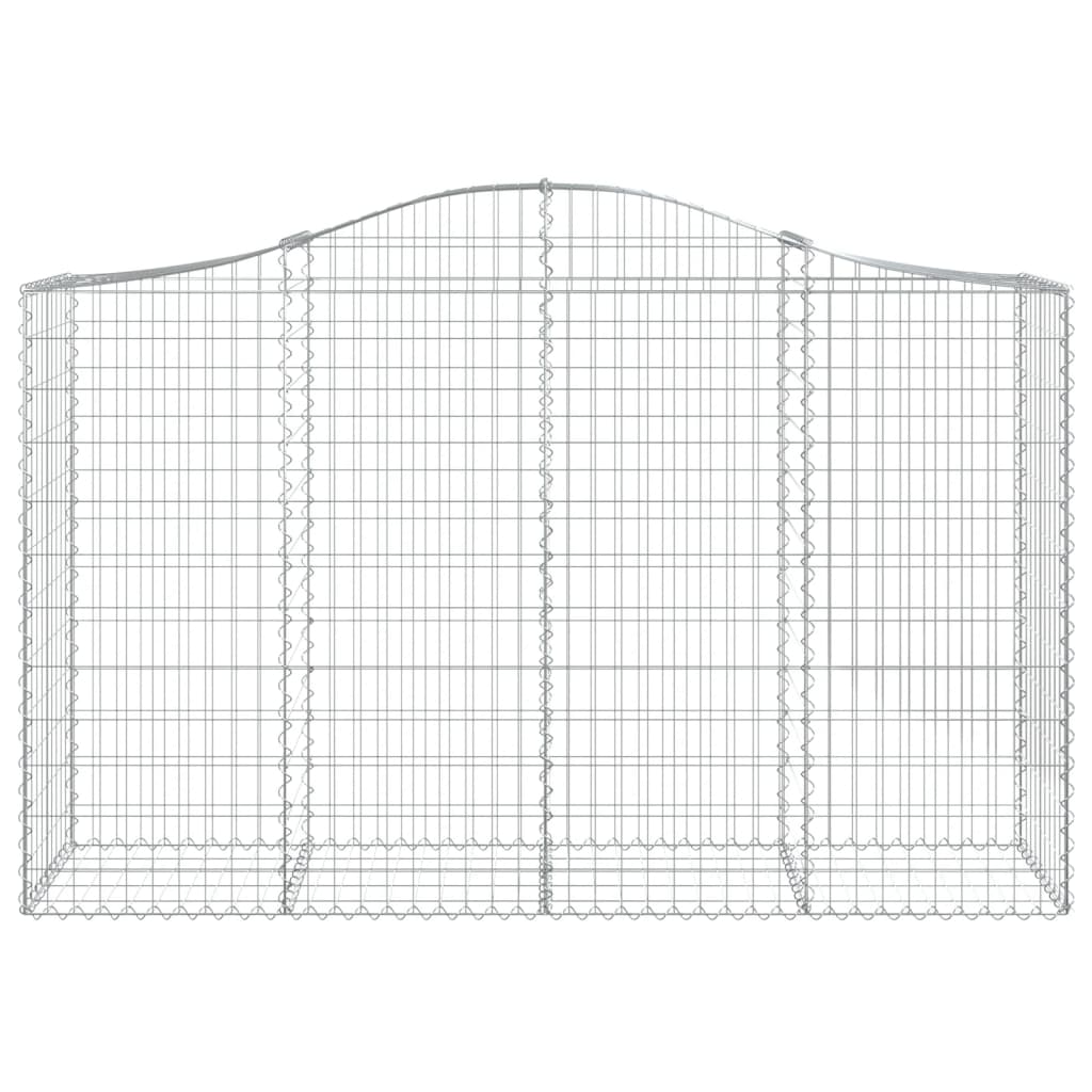 3 db íves horganyzott vas gabion kosár 200x50x120/140 cm