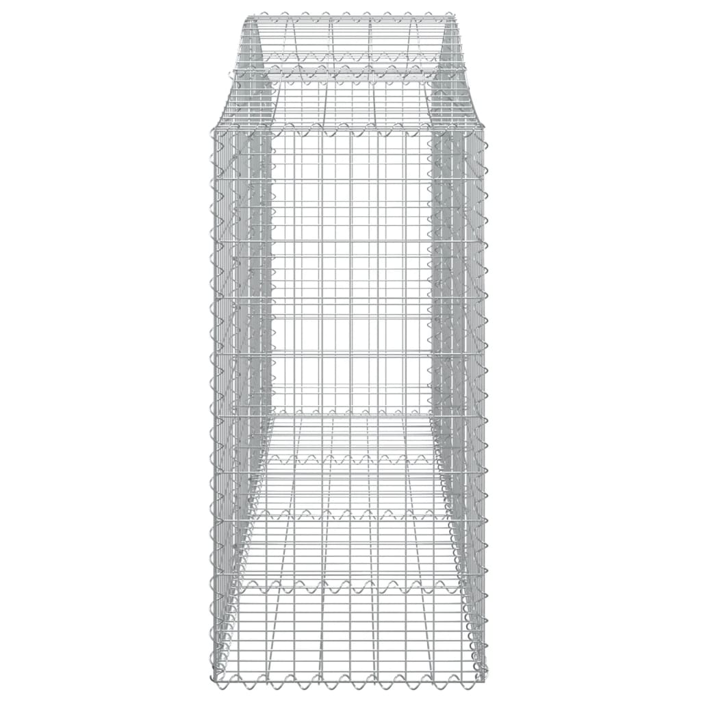 6 db íves horganyzott vas gabion kosár 200x50x120/140 cm