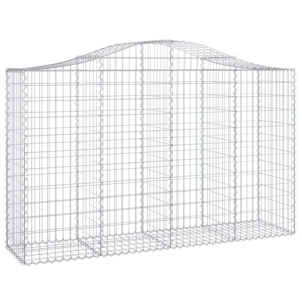 7 db íves horganyzott vas gabion kosár 200x50x120/140 cm