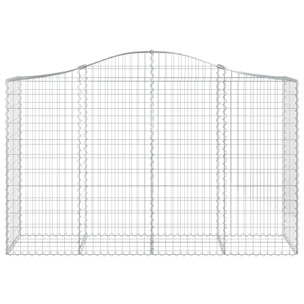 7 db íves horganyzott vas gabion kosár 200x50x120/140 cm