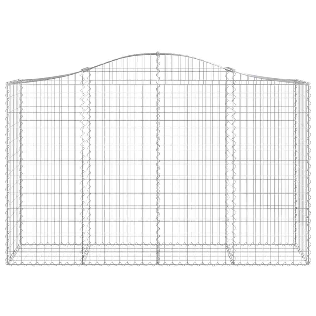 8 db íves horganyzott vas gabion kosár 200x50x120/140 cm