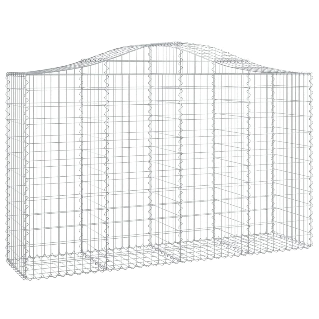 12 db íves horganyzott vas gabion kosár 200x50x120/140 cm