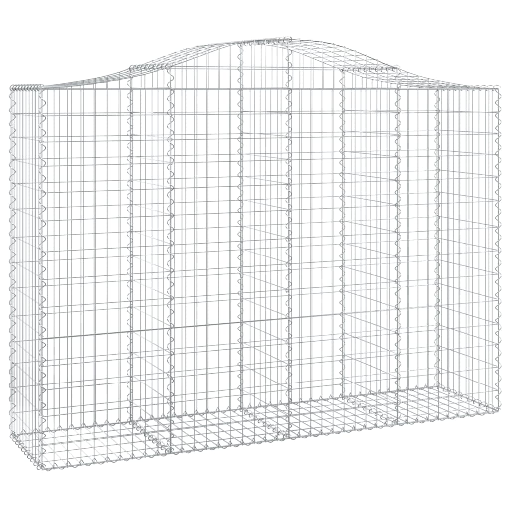 6 db íves horganyzott vas gabion kosár 200x50x140/160 cm