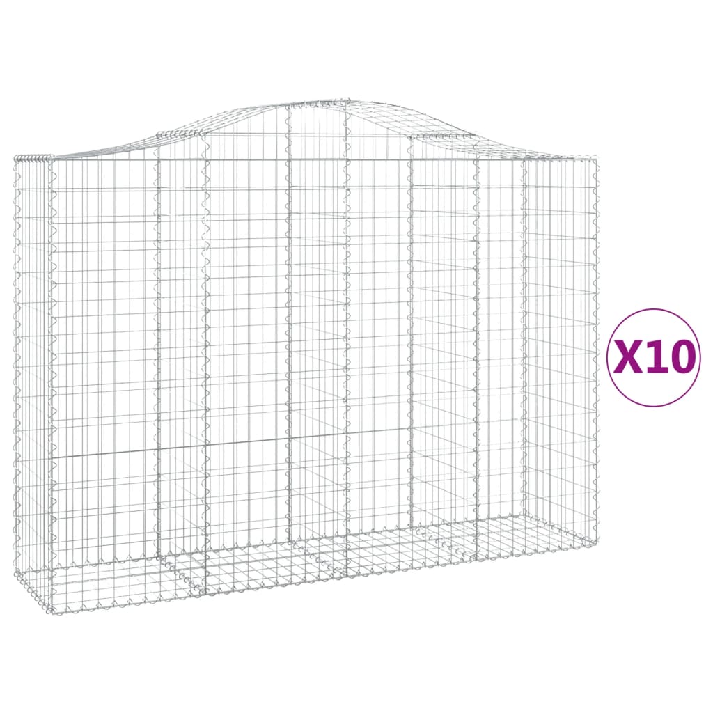 10 db íves horganyzott vas gabion kosár 200x50x140/160 cm 10 db íves horganyzott vas gabion kosár 200x50x140/160 cm
