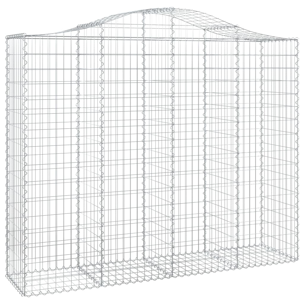 2 db íves horganyzott vas gabion kosár 200x50x160/180 cm