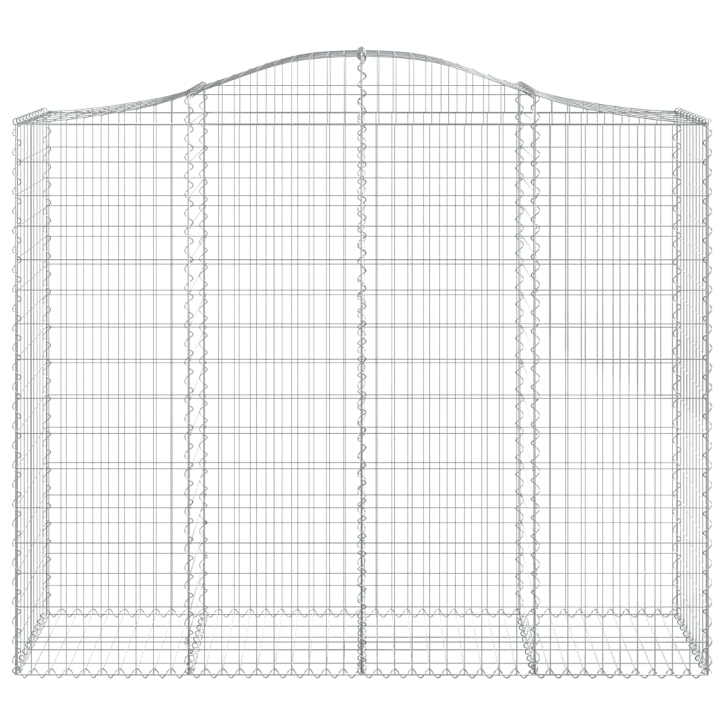 2 db íves horganyzott vas gabion kosár 200x50x160/180 cm