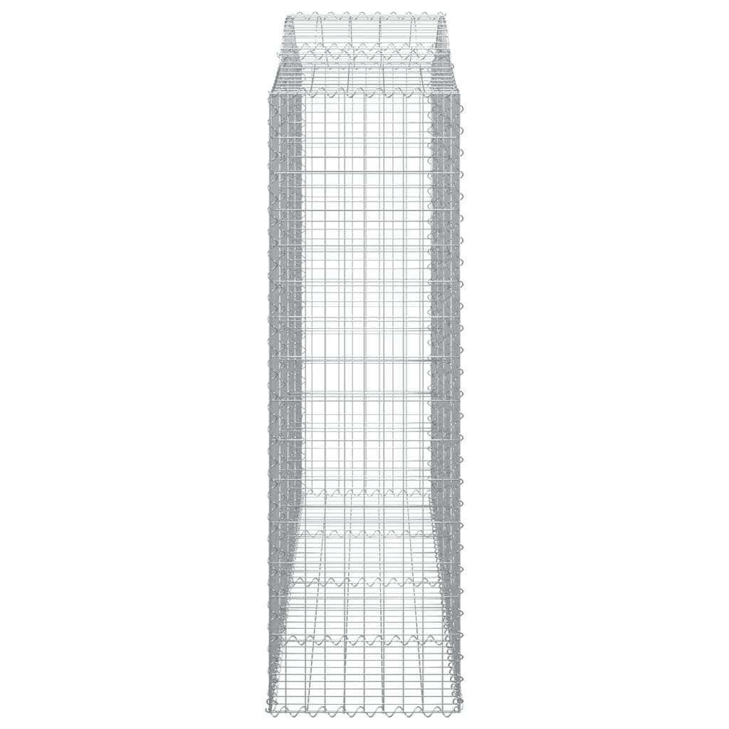 2 db íves horganyzott vas gabion kosár 200x50x160/180 cm