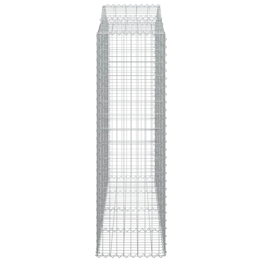 3 db íves horganyzott vas gabion kosár 200x50x160/180 cm