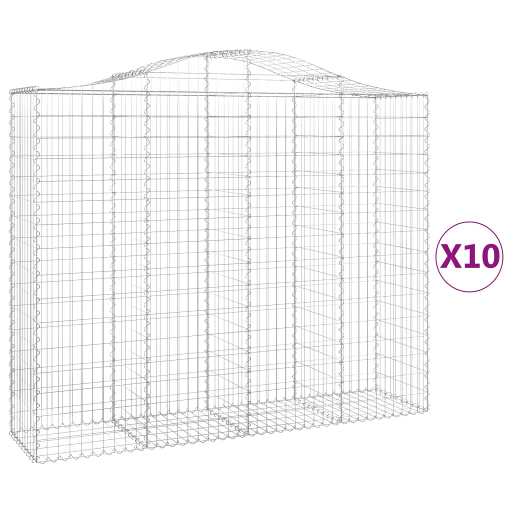 10 db íves horganyzott vas gabion kosár 200x50x160/180 cm 10 db íves horganyzott vas gabion kosár 200x50x160/180 cm