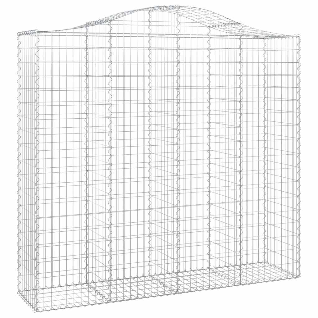 2 db íves horganyzott vas gabion kosár 200x50x180/200 cm
