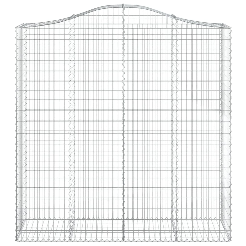 2 db íves horganyzott vas gabion kosár 200x50x200/220 cm