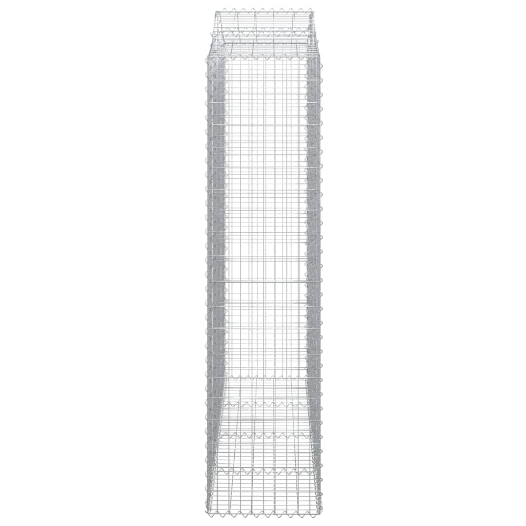 2 db íves horganyzott vas gabion kosár 200x50x200/220 cm