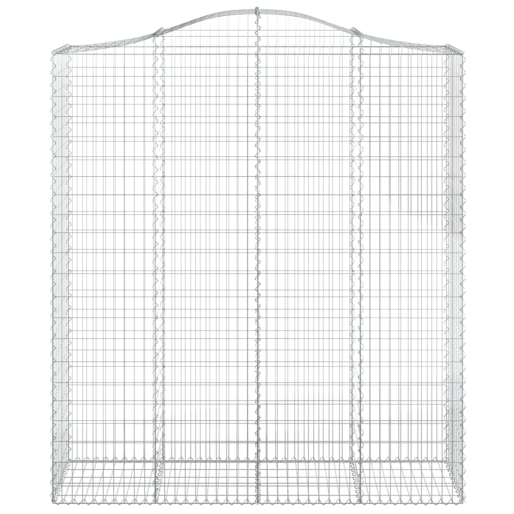 6 db íves horganyzott vas gabion kosár 200x50x220/240 cm