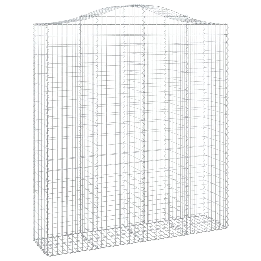 8 db íves horganyzott vas gabion kosár 200x50x220/240 cm