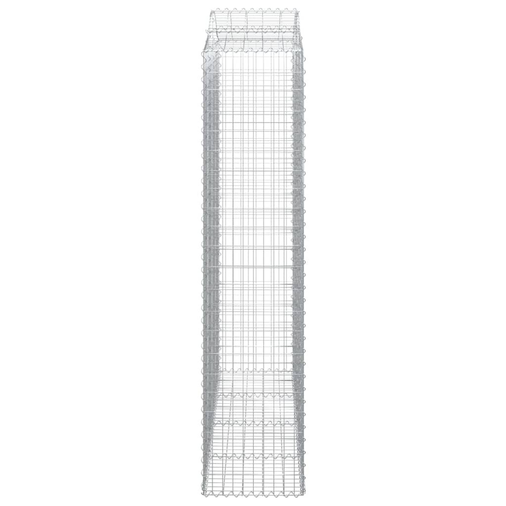 8 db íves horganyzott vas gabion kosár 200x50x220/240 cm