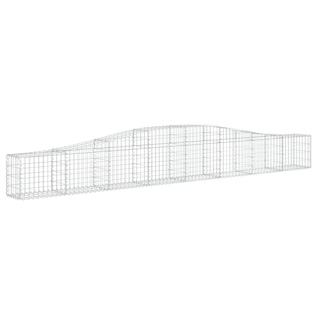 4 db íves horganyzott vas gabion kosár 400x30x40/60 cm