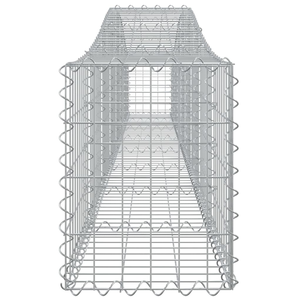 4 db íves horganyzott vas gabion kosár 400x30x40/60 cm
