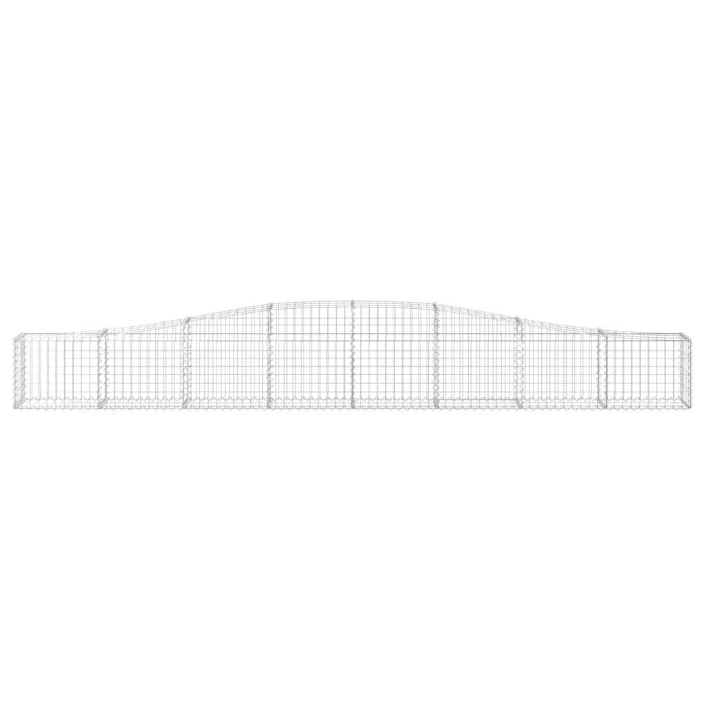 9 db íves horganyzott vas gabion kosár 400x30x40/60 cm