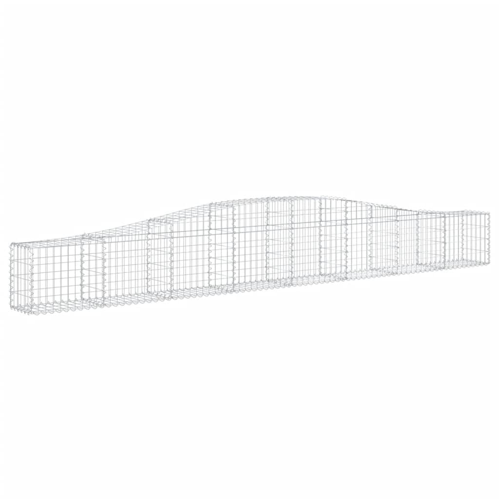 10 db íves horganyzott vas gabion kosár 400x30x40/60 cm