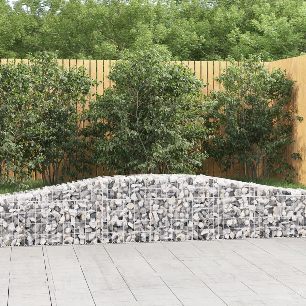 10 db íves horganyzott vas gabion kosár 400x30x40/60 cm