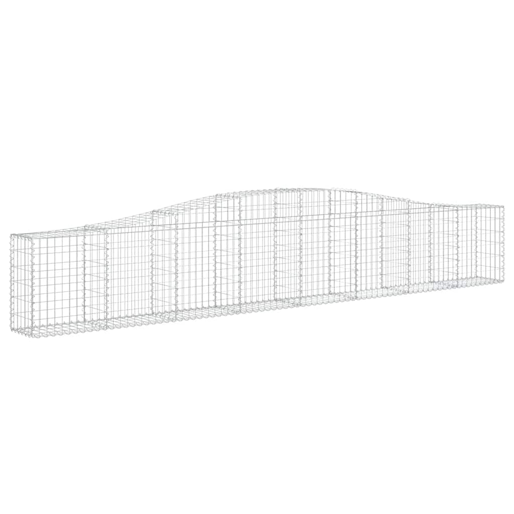3 db íves horganyzott vas gabion kosár 400x30x60/80 cm