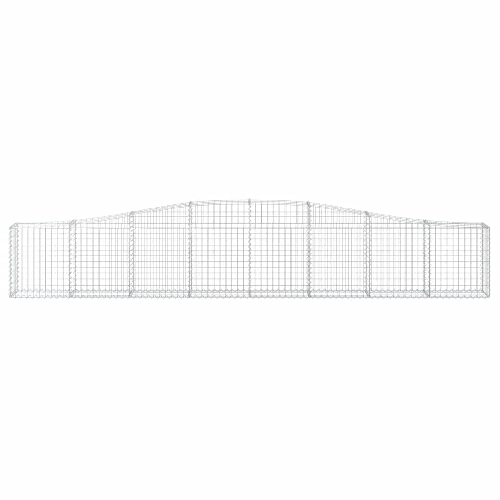 3 db íves horganyzott vas gabion kosár 400x30x60/80 cm