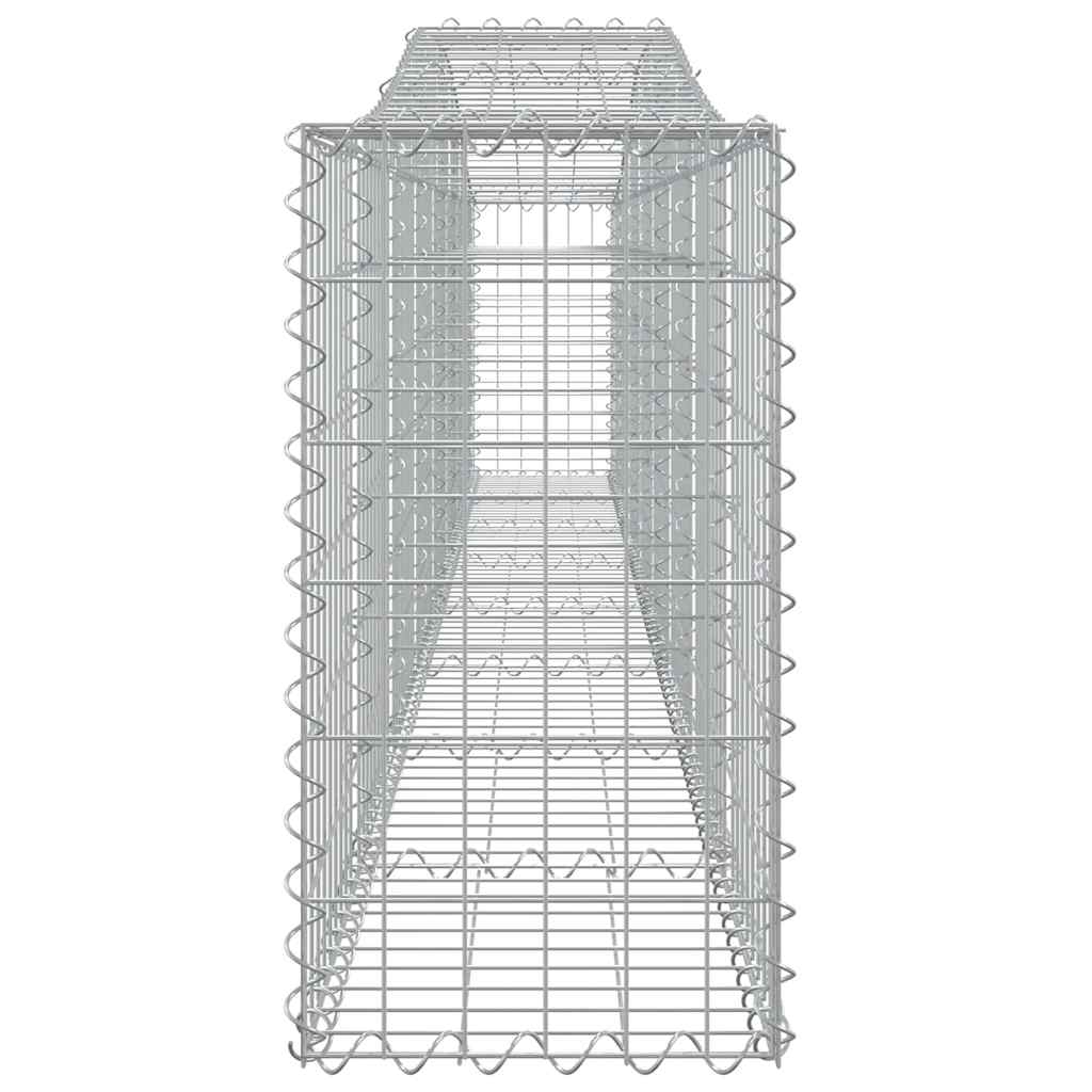 3 db íves horganyzott vas gabion kosár 400x30x60/80 cm