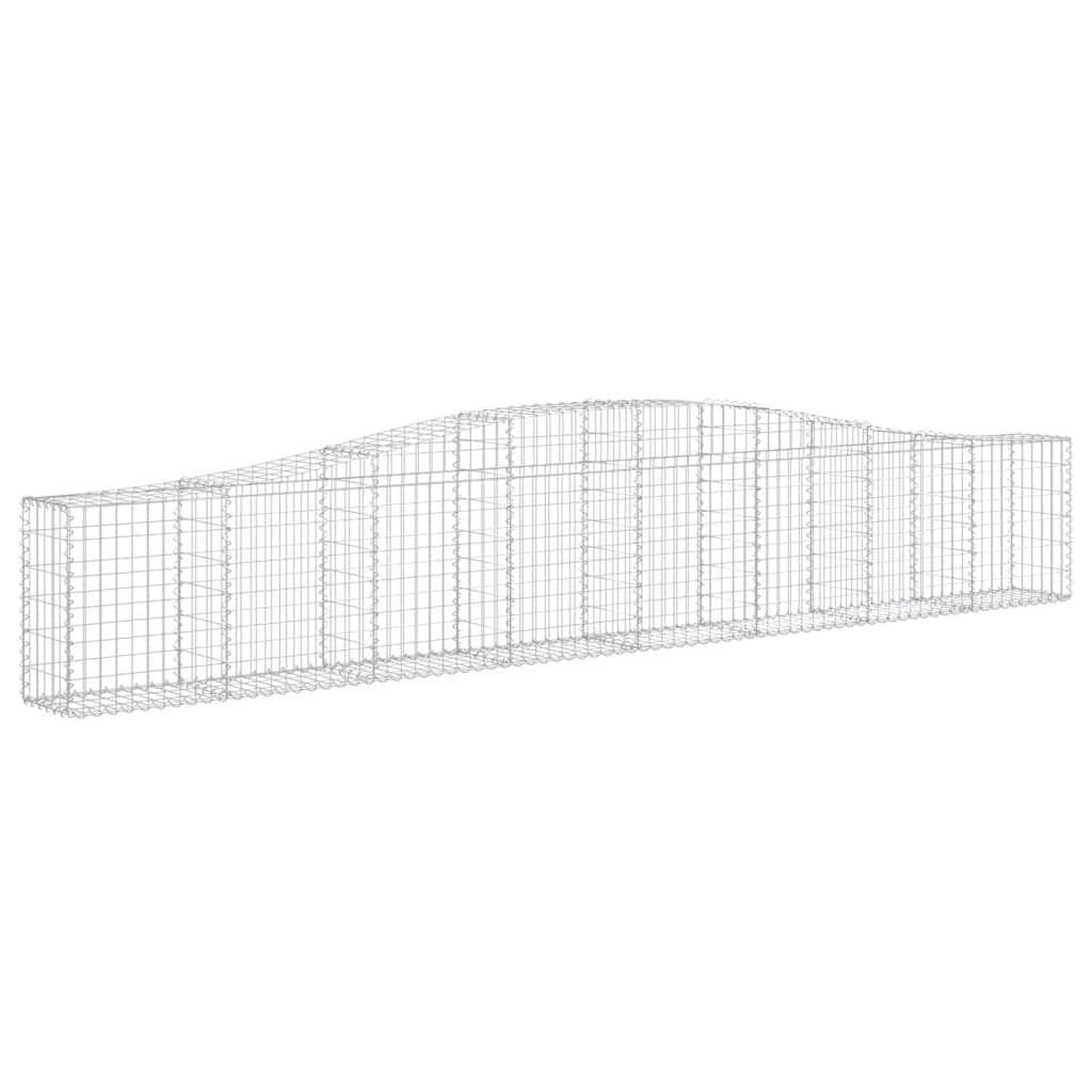 7 db íves horganyzott vas gabion kosár 400x30x60/80 cm