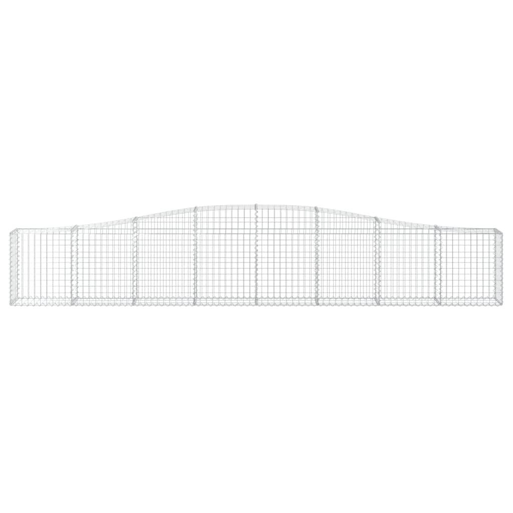 9 db íves horganyzott vas gabion kosár 400x30x60/80 cm