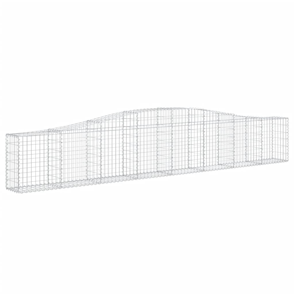 10 db íves horganyzott vas gabion kosár 400x30x60/80 cm