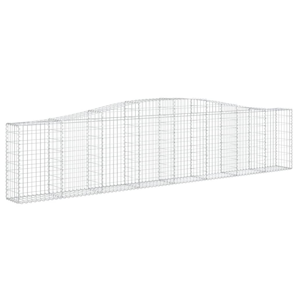 3 db íves horganyzott vas gabion kosár 400x30x80/100 cm