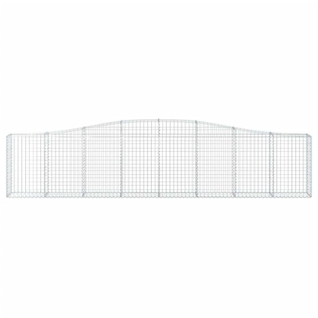 3 db íves horganyzott vas gabion kosár 400x30x80/100 cm