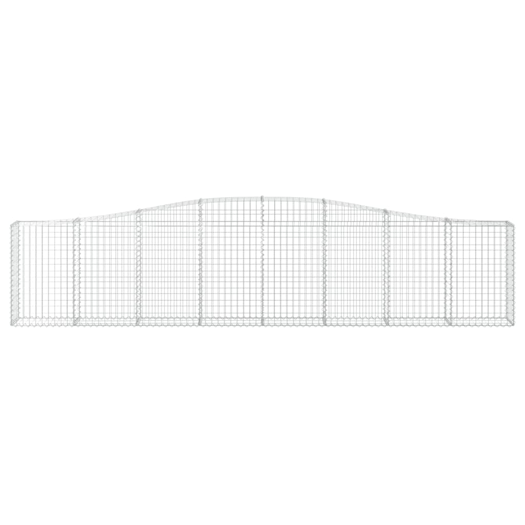 8 db íves horganyzott vas gabion kosár 400x30x80/100 cm