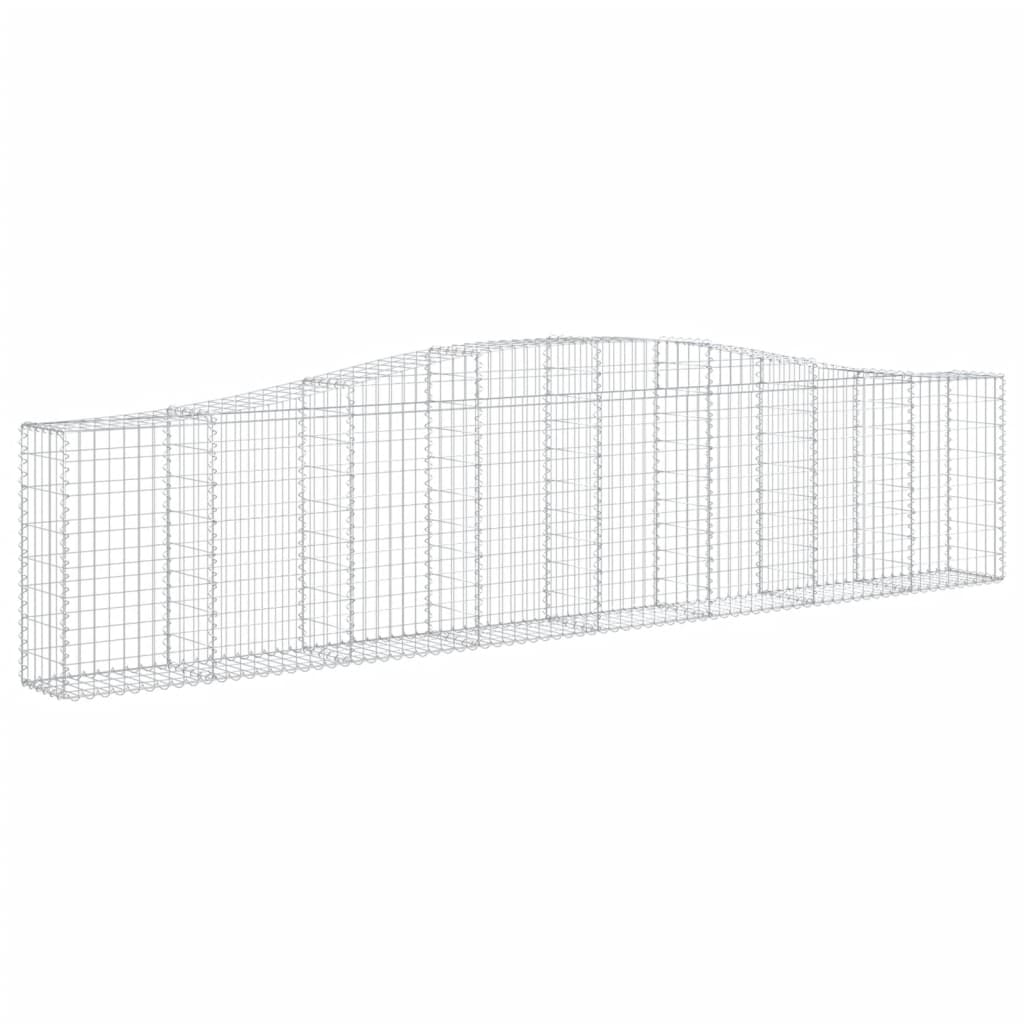 10 db íves horganyzott vas gabion kosár 400x30x80/100 cm
