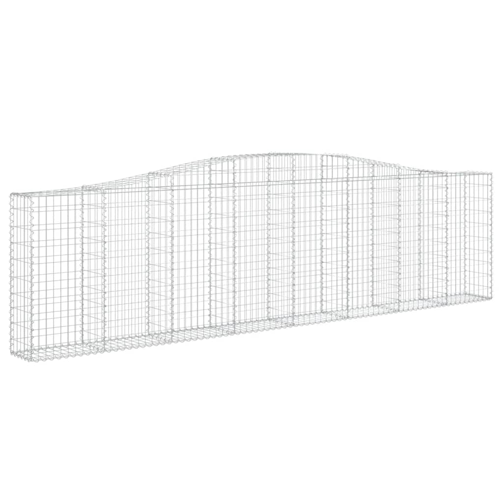 2 db íves horganyzott vas gabion kosár 400x30x100/120 cm