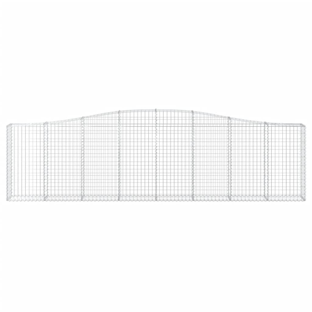 2 db íves horganyzott vas gabion kosár 400x30x100/120 cm