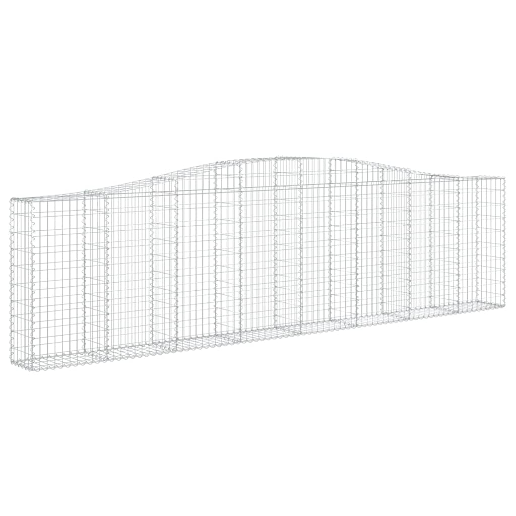 4 db íves horganyzott vas gabion kosár 400x30x100/120 cm