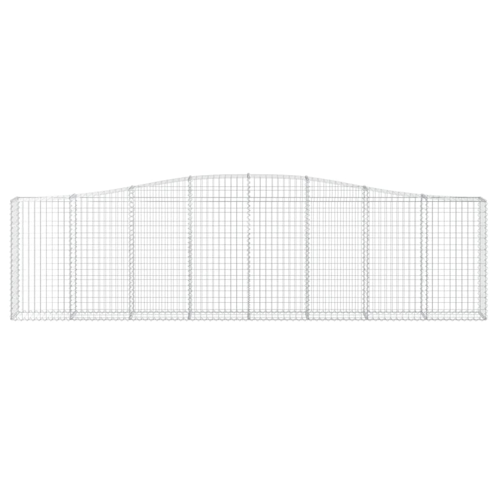 4 db íves horganyzott vas gabion kosár 400x30x100/120 cm
