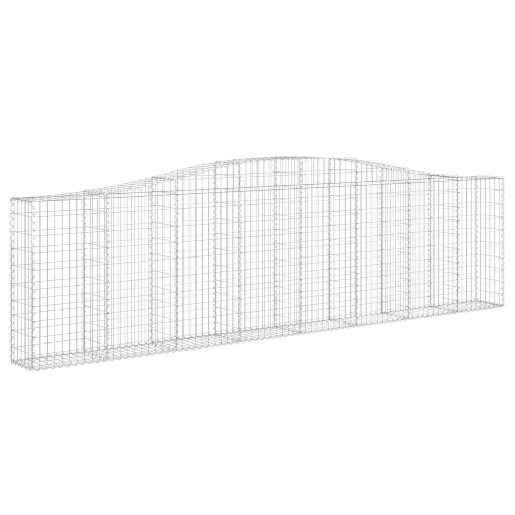6 db íves horganyzott vas gabion kosár 400x30x100/120 cm