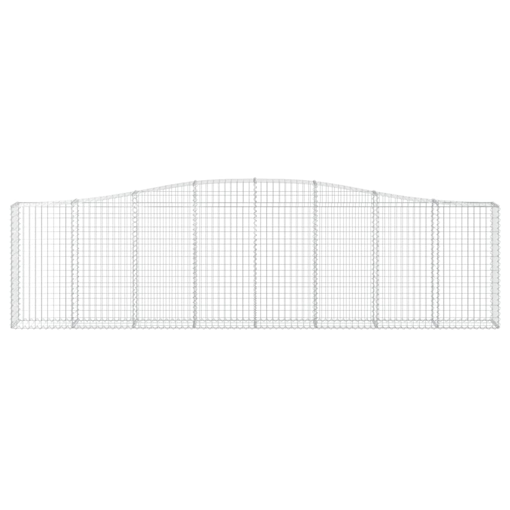 6 db íves horganyzott vas gabion kosár 400x30x100/120 cm
