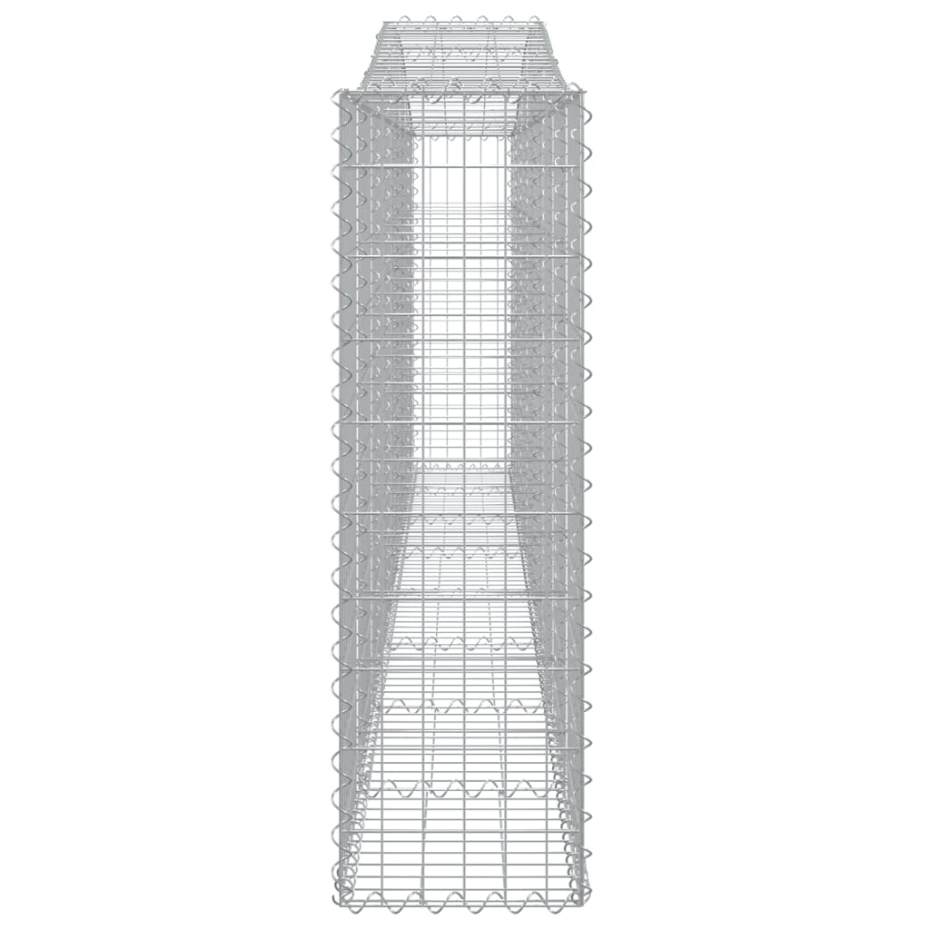 6 db íves horganyzott vas gabion kosár 400x30x100/120 cm
