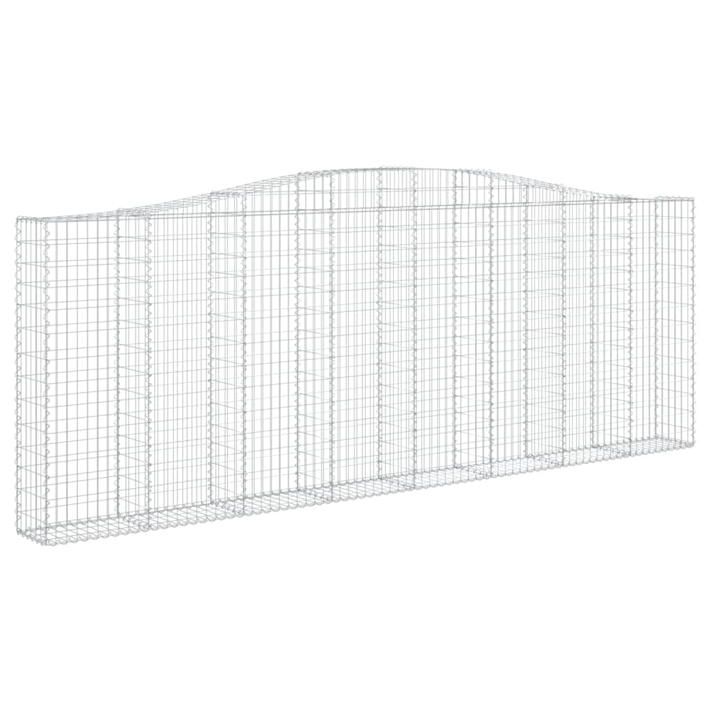 2 db íves horganyzott vas gabion kosár 400x30x140/160 cm