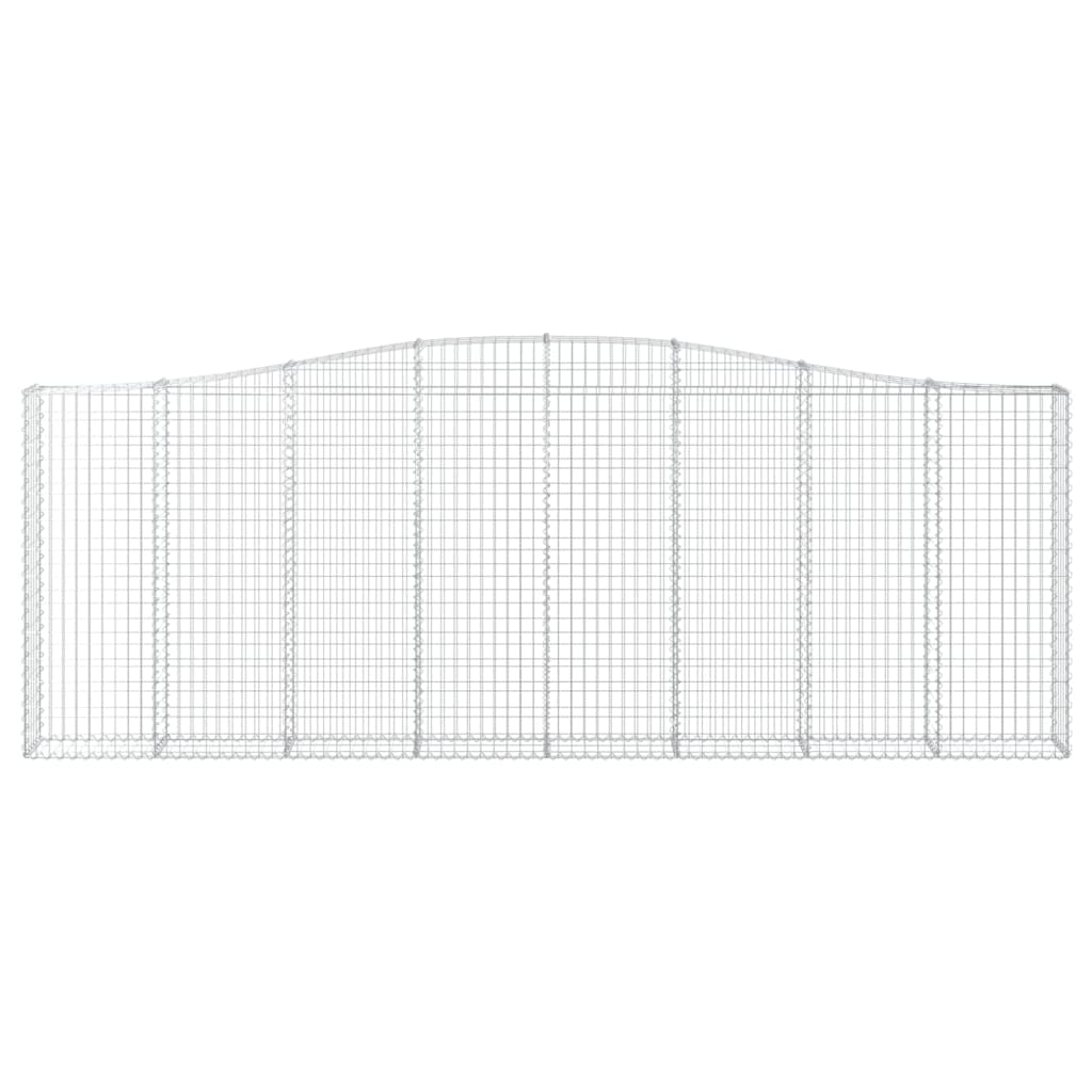 2 db íves horganyzott vas gabion kosár 400x30x140/160 cm