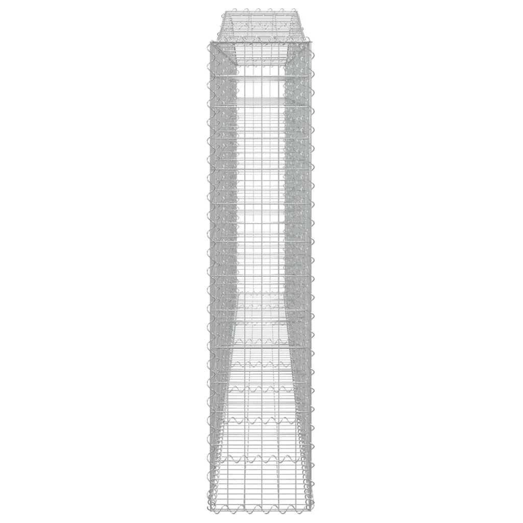 2 db íves horganyzott vas gabion kosár 400x30x140/160 cm