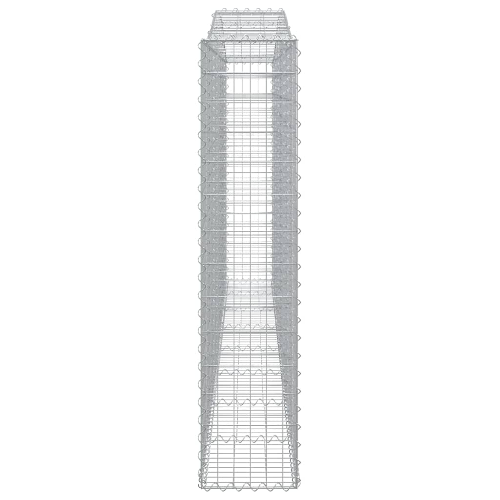 3 db íves horganyzott vas gabion kosár 400x30x140/160 cm