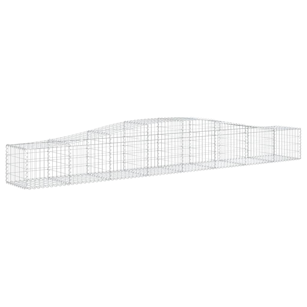 3 db íves horganyzott vas gabion kosár 400x50x40/60 cm