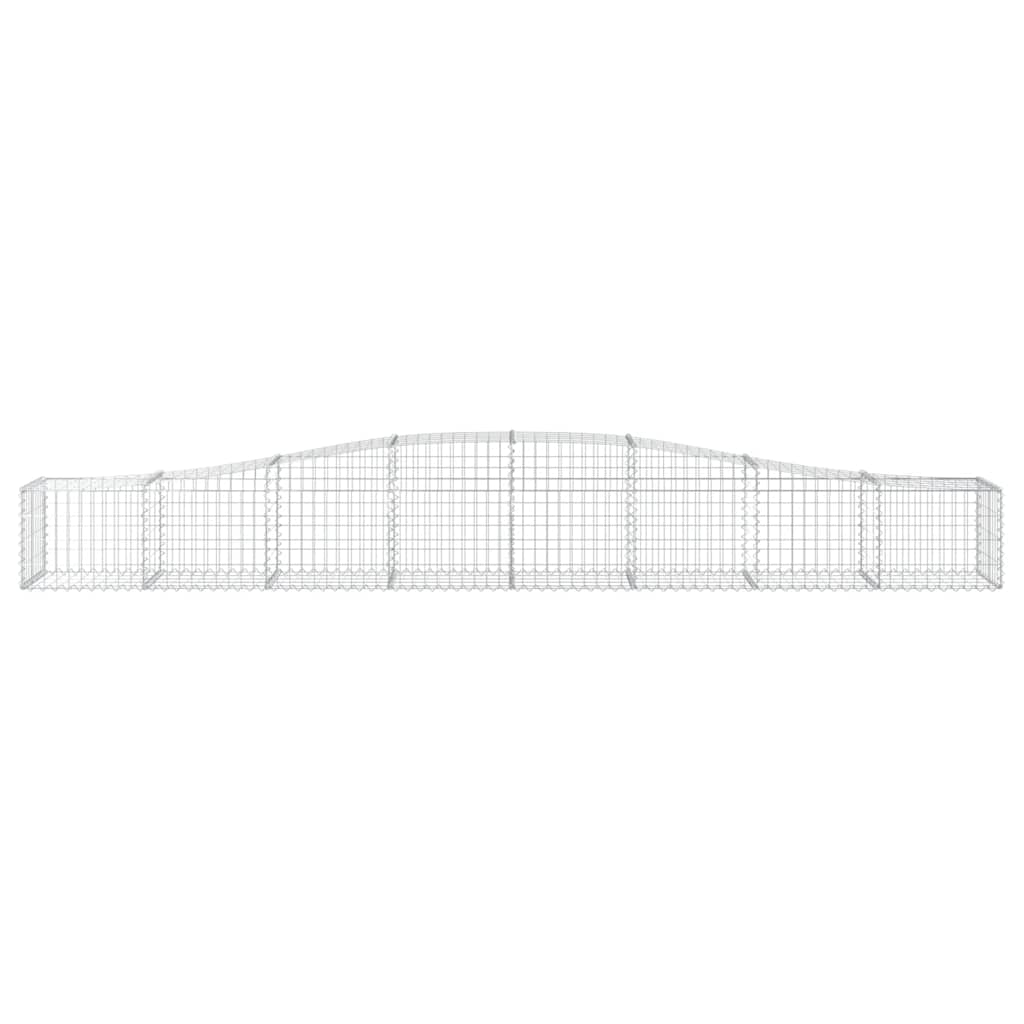 3 db íves horganyzott vas gabion kosár 400x50x40/60 cm