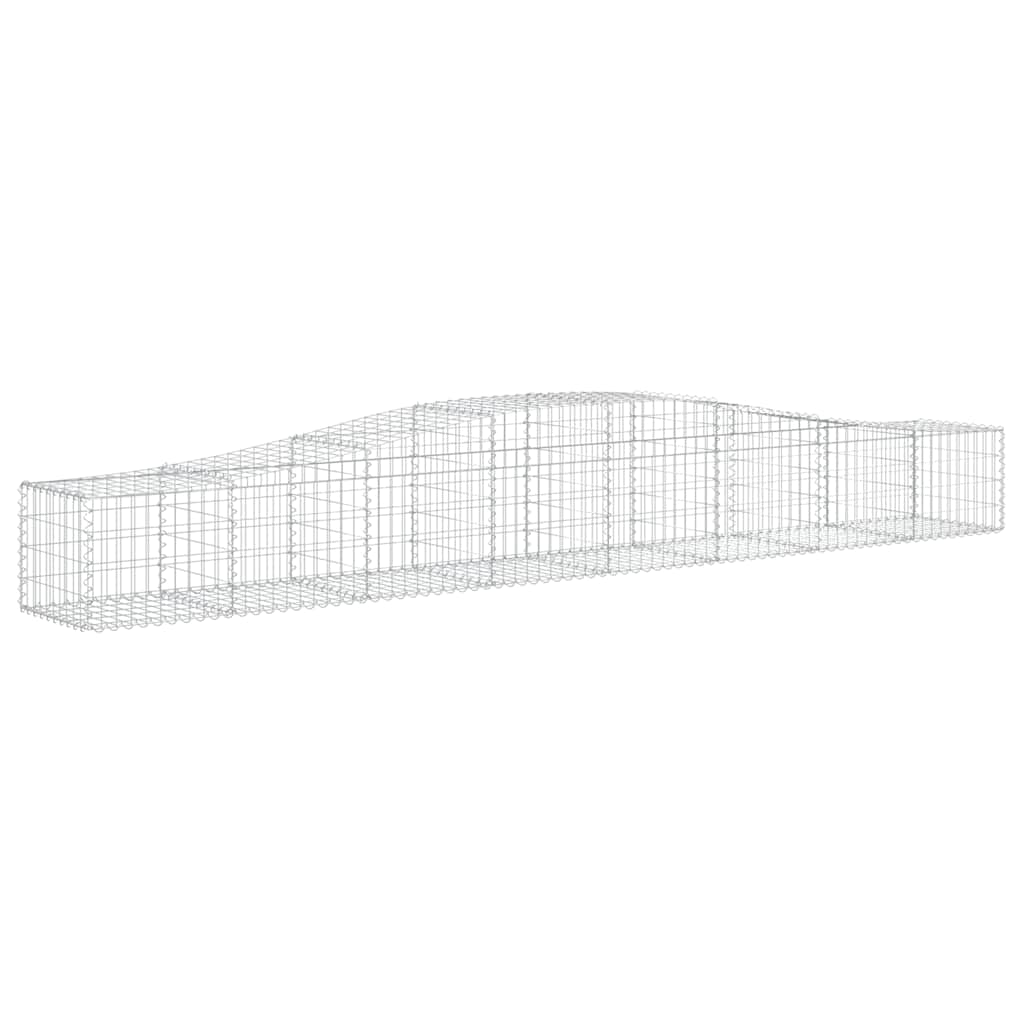 4 db íves horganyzott vas gabion kosár 400x50x40/60 cm