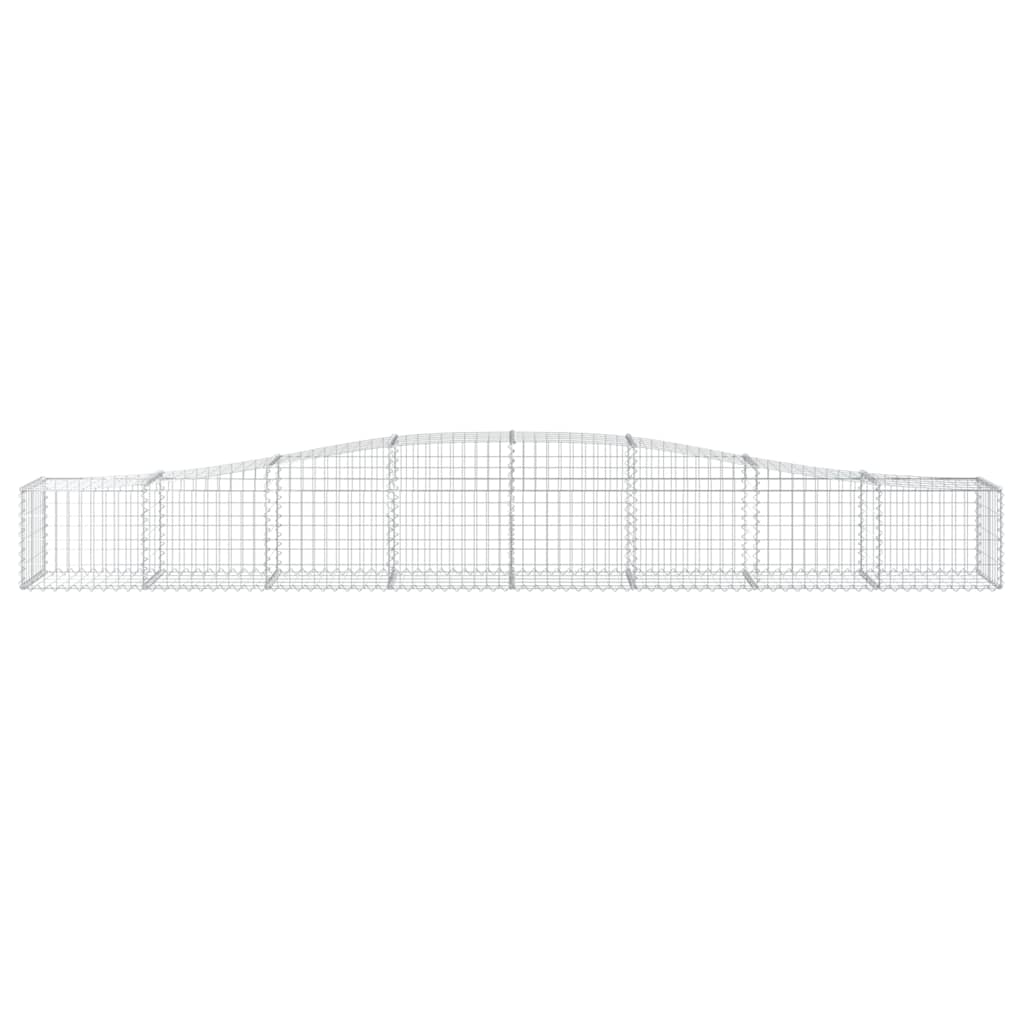 4 db íves horganyzott vas gabion kosár 400x50x40/60 cm