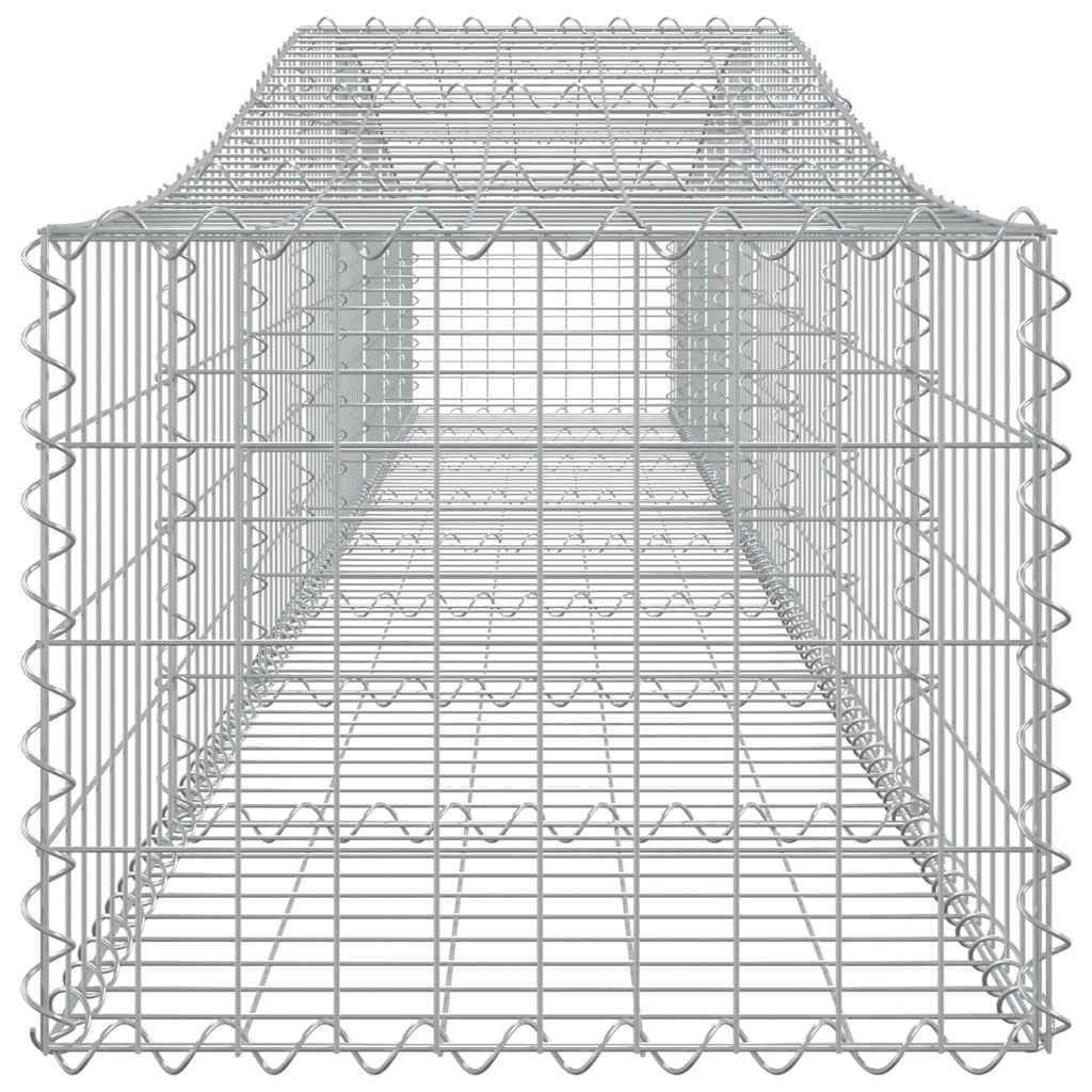 4 db íves horganyzott vas gabion kosár 400x50x40/60 cm